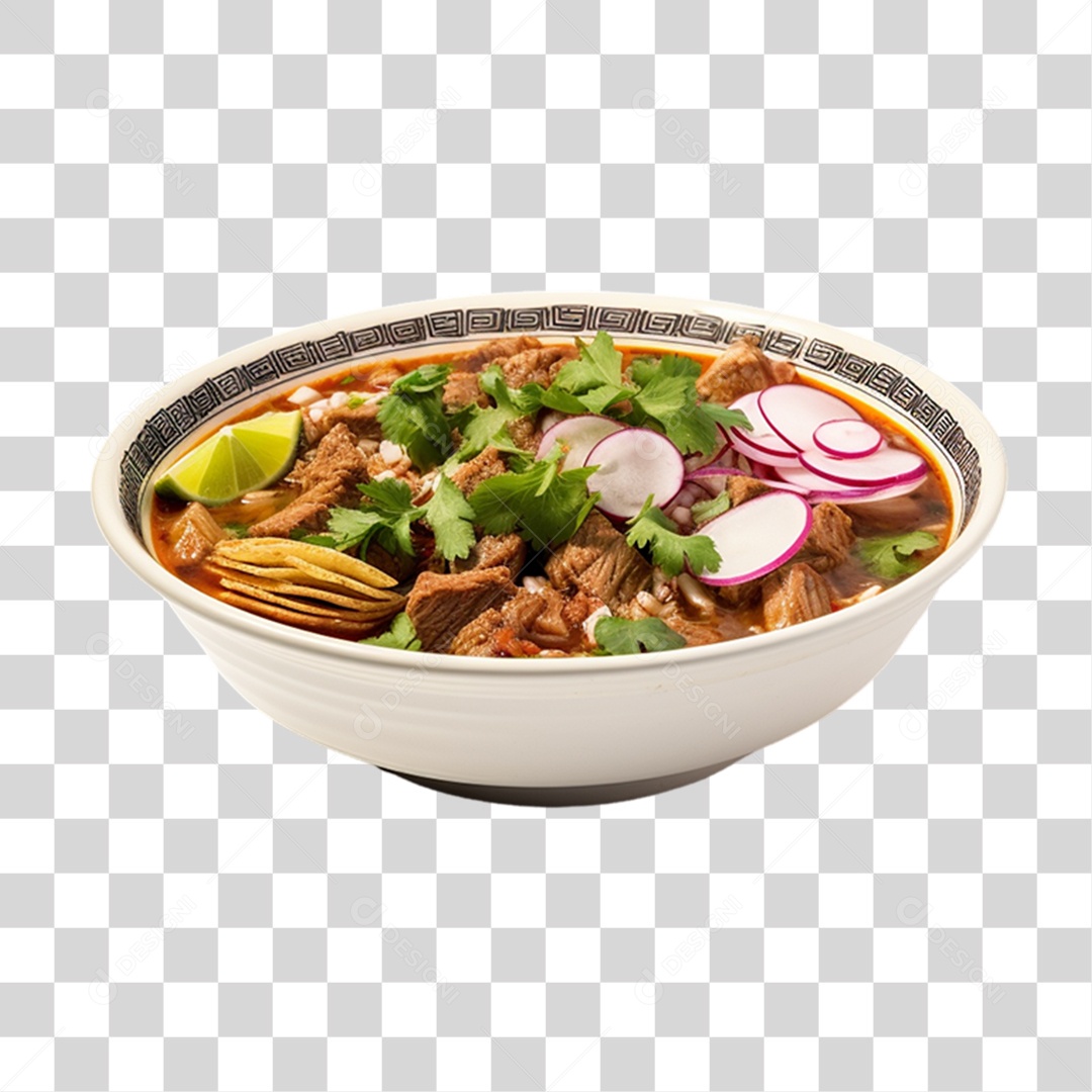 Pozole Prato Porção da Culinária Mexicana PNG Transparente