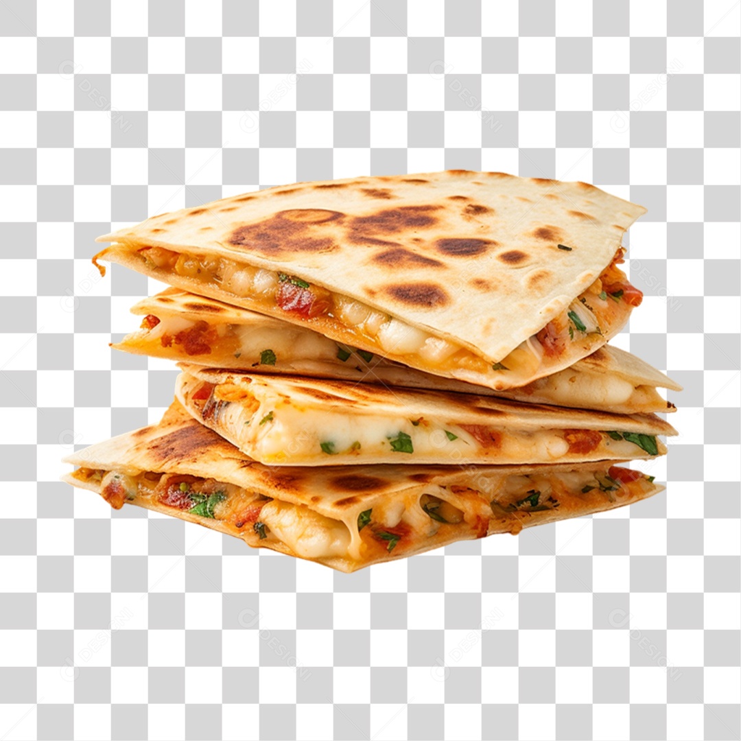 Quesadilla Porção da Culinária Mexicana PNG Transparente