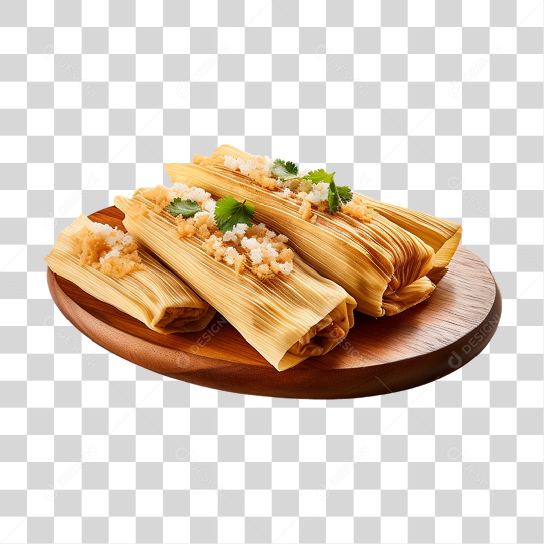 Tamale Prato Tradicional da Culinária Asteca PNG Transparente