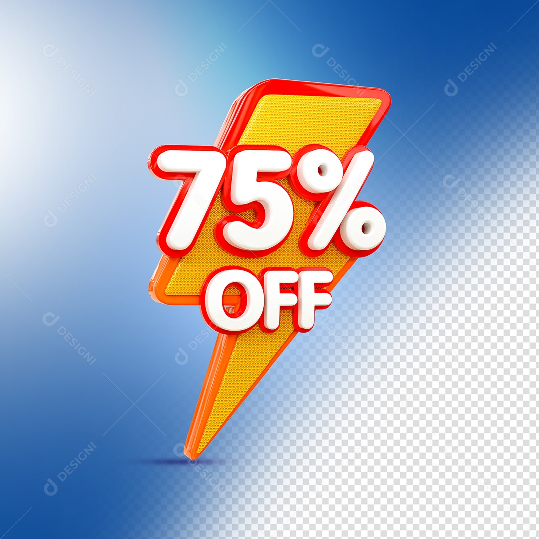 Desconto 75% OFF Elemento 3D para Coposição PSD
