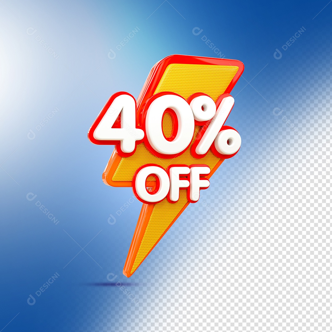 Desconto 40% OFF Elemento 3D para Coposição PSD