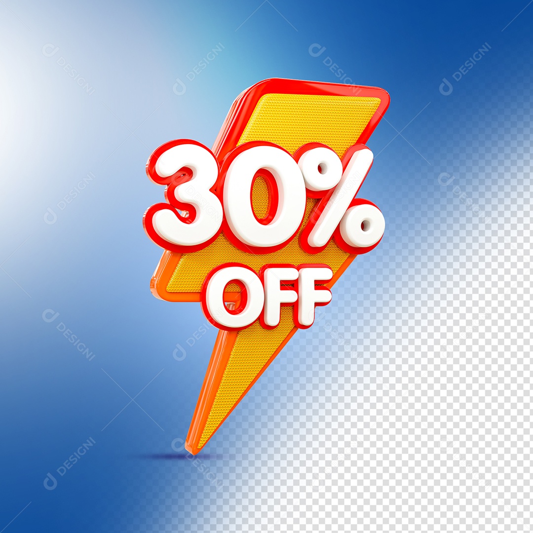 Desconto 30% OFF Elemento 3D para Coposição PSD