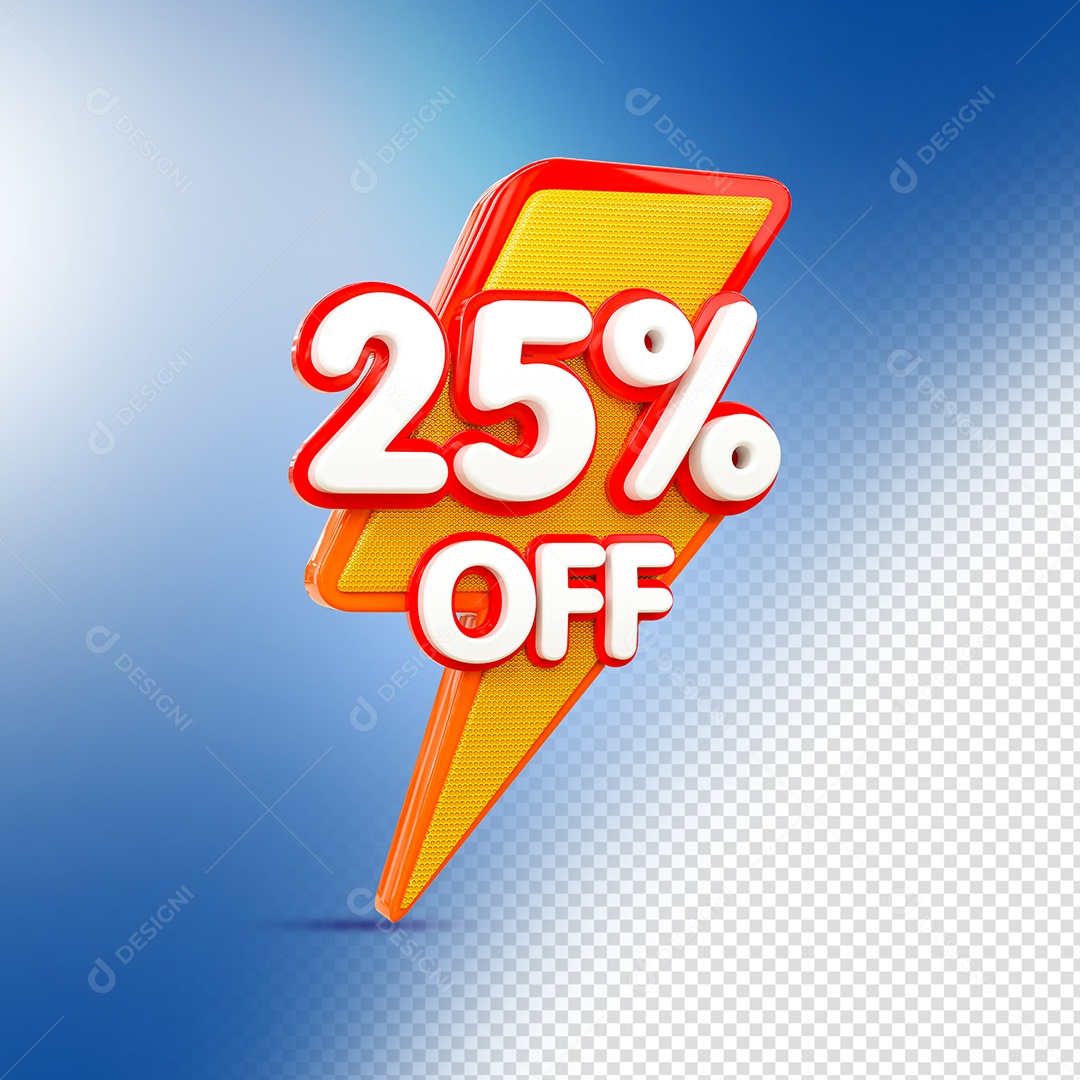 Desconto 25% OFF Elemento 3D para Coposição PSD