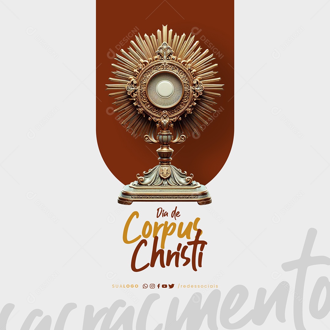 Dia de Corpus Christi 30 de Maio Social Media PSD Editável