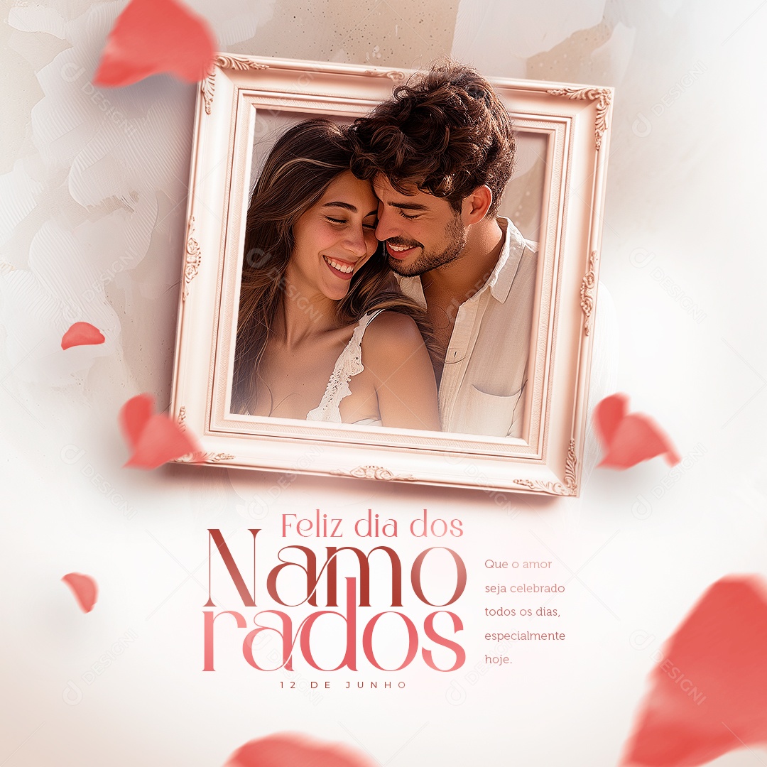 Feliz Dia dos Namorados 12 de Junho Social Media PSD Editável