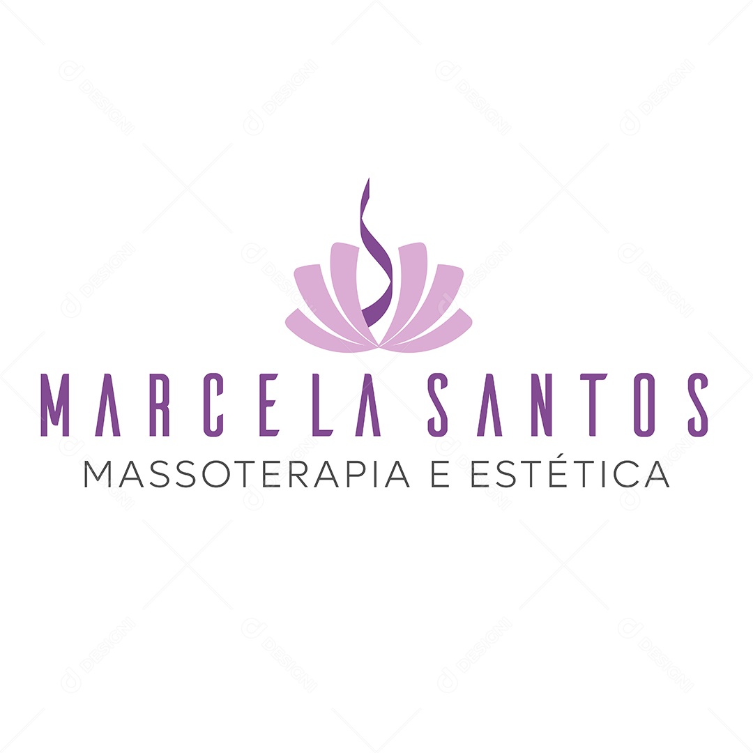 Modelo de Logo de Massoterapia e Estética Vetor EPS Editável