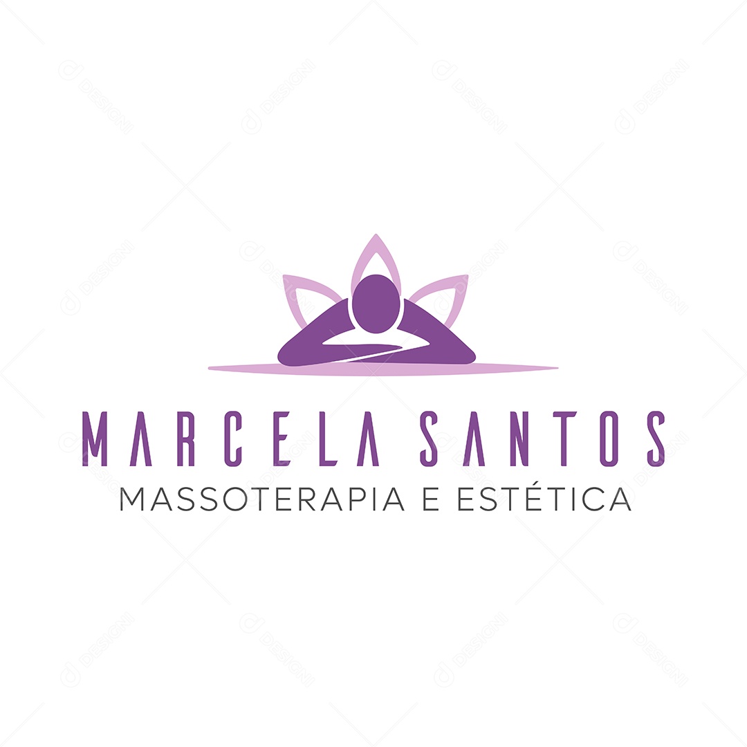 Modelo de Logo de Massoterapia e Estética Vetor EPS Editável