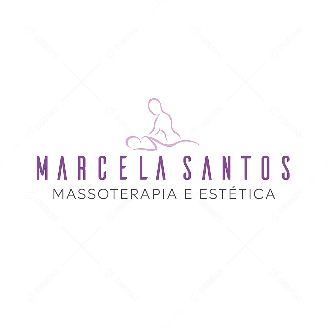 Modelo de Logo de Massoterapia e Estética Vetor EPS Editável