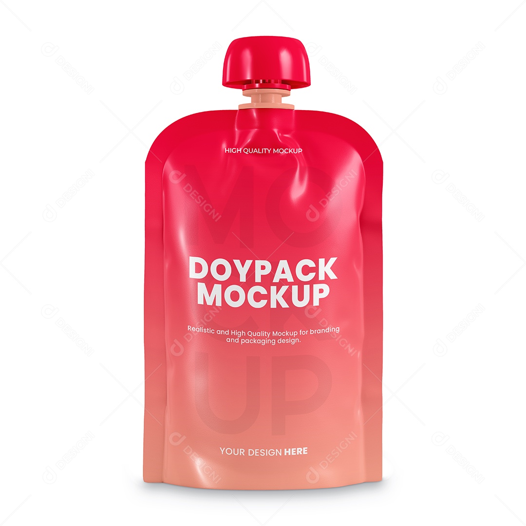 Embalagem Doypack PSD Editável Mockup