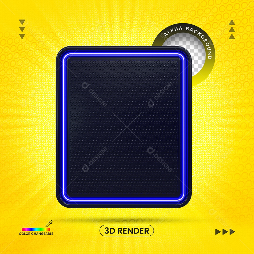 Placa de Mental e LED Elemento 3D de Desconto para Composição PSD