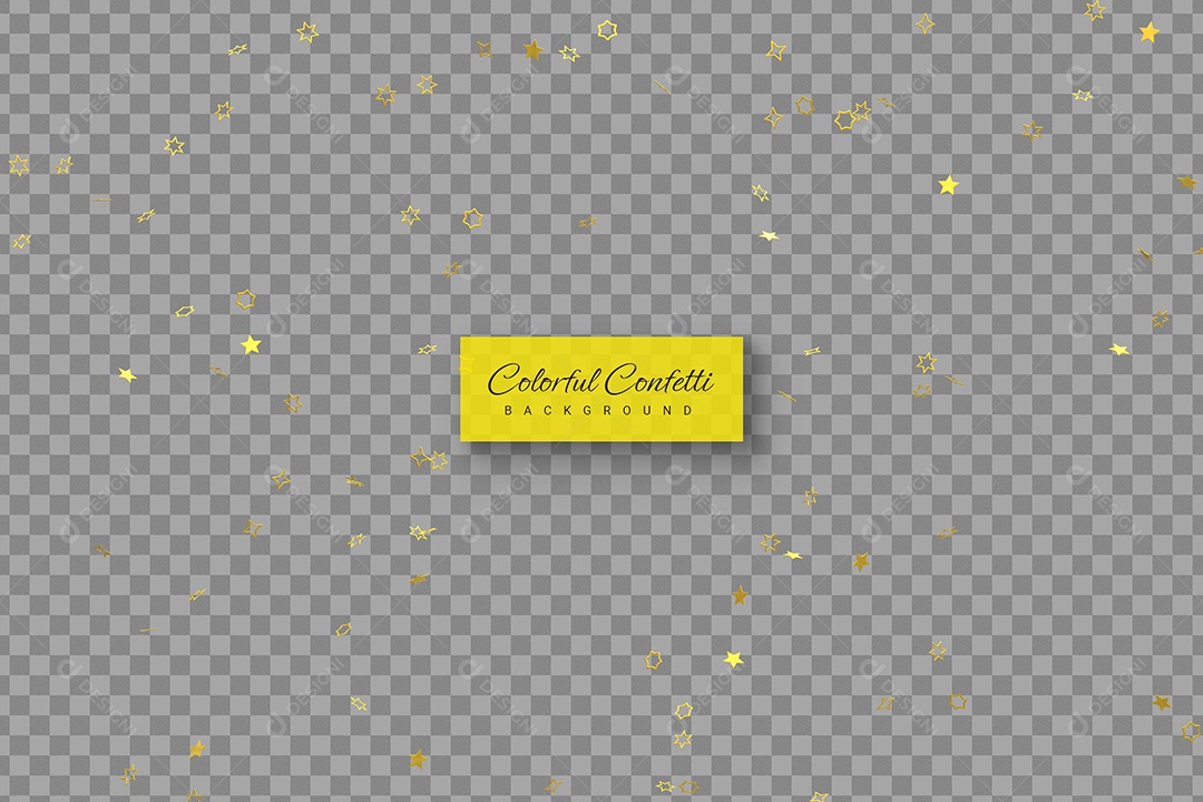 Confete Elemento 3D para Composição PSD