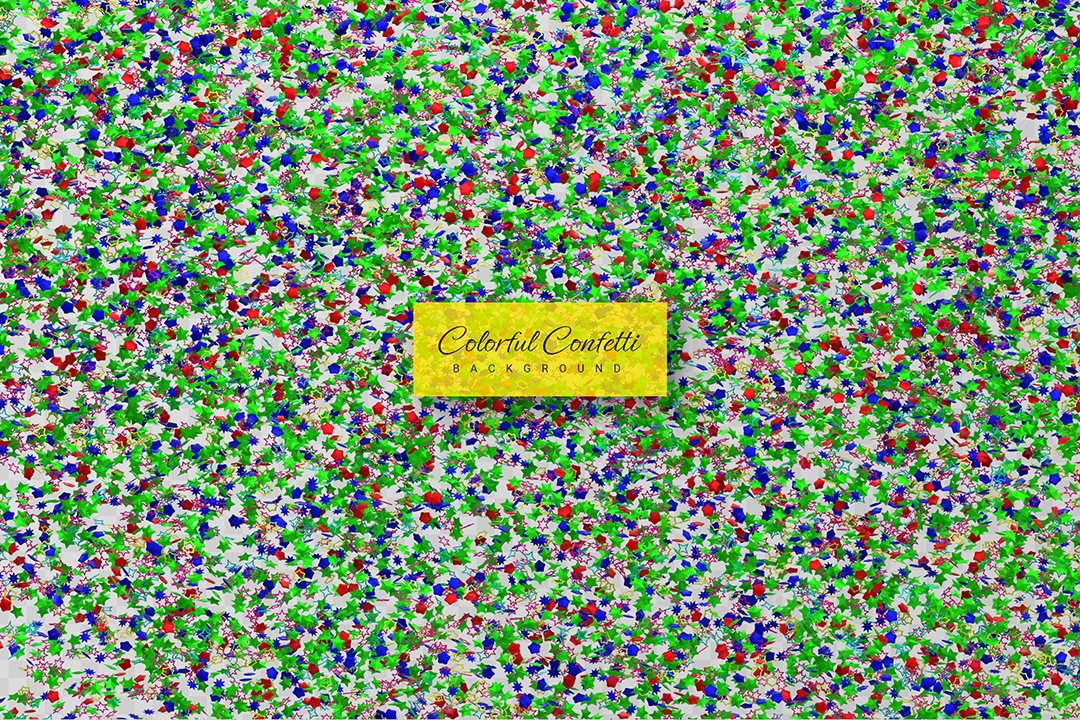 Confete Elemento 3D Colorido para Composição PSD