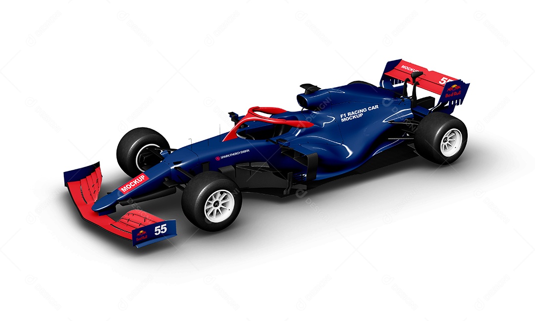 Carro de Fórmula um PSD Editável Mockup