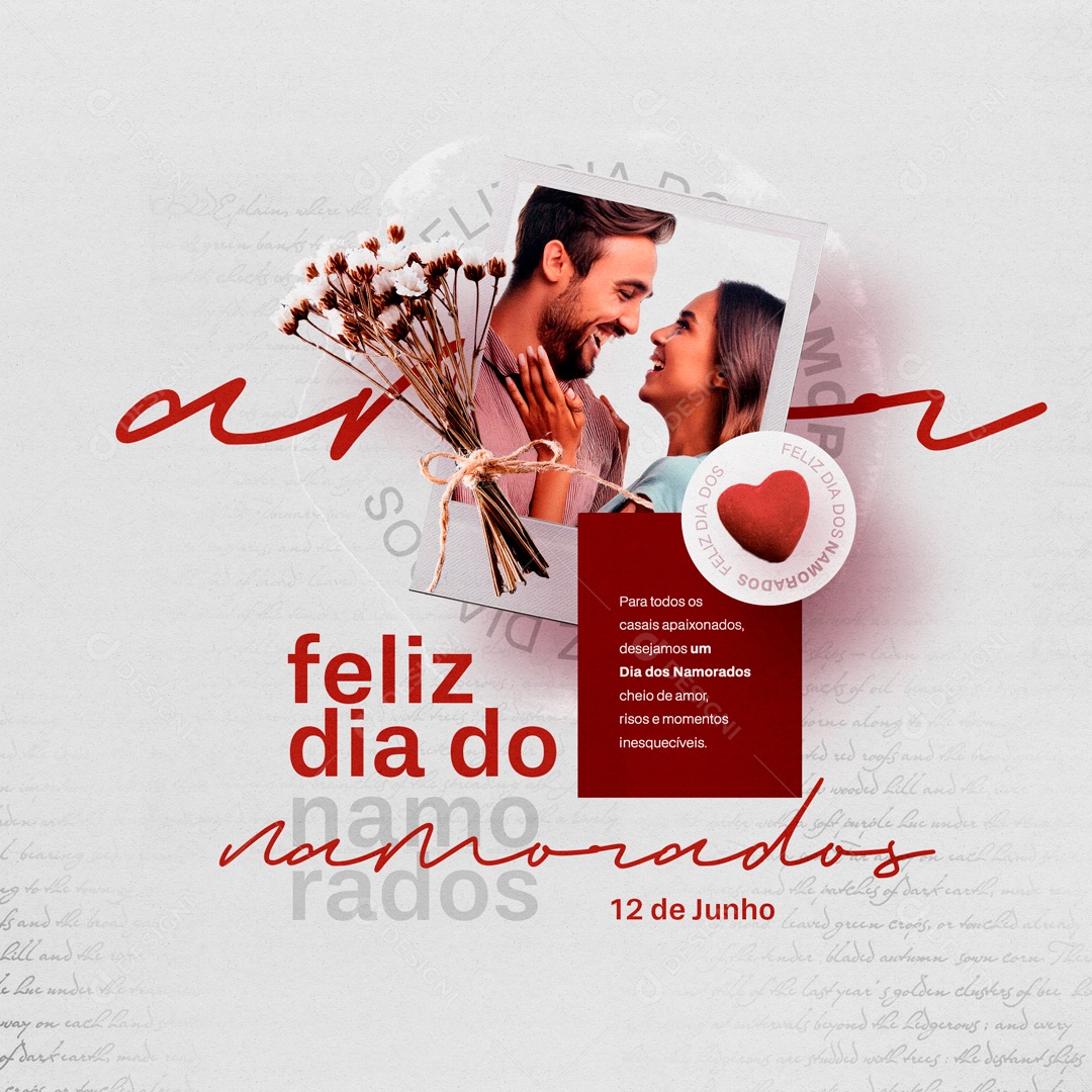 Dia dos Namorados 12 de Junho Social Media PSD Editável