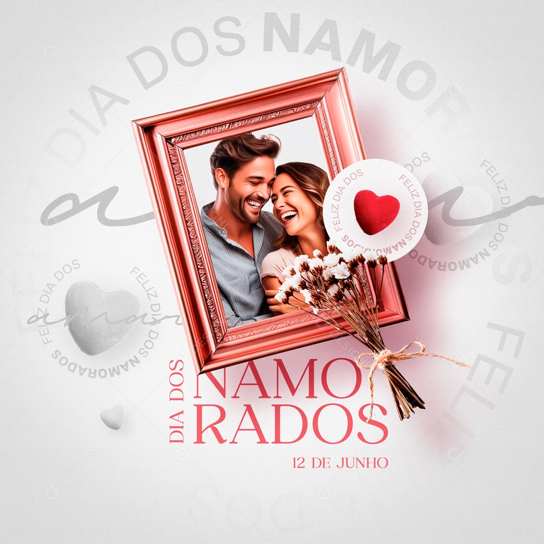 Feliz Dia dos Namorados 12 de Junho Social Media PSD Editável