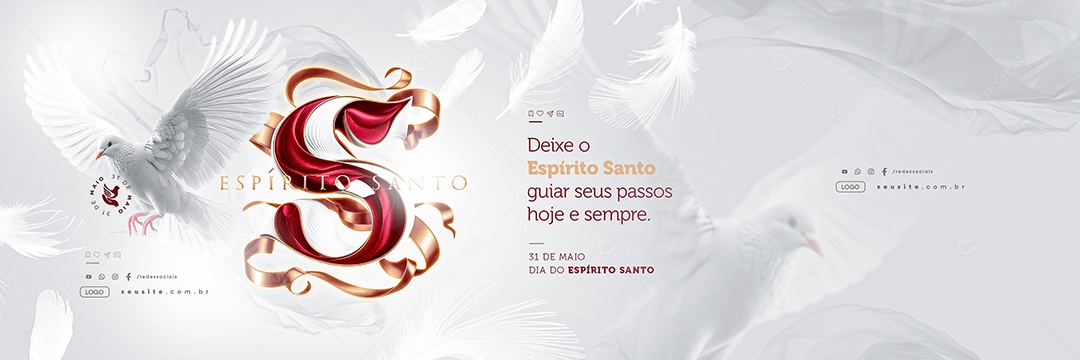 Carrossel Dia do Espirito Santo 31 de Maio Social Media PSD Editável