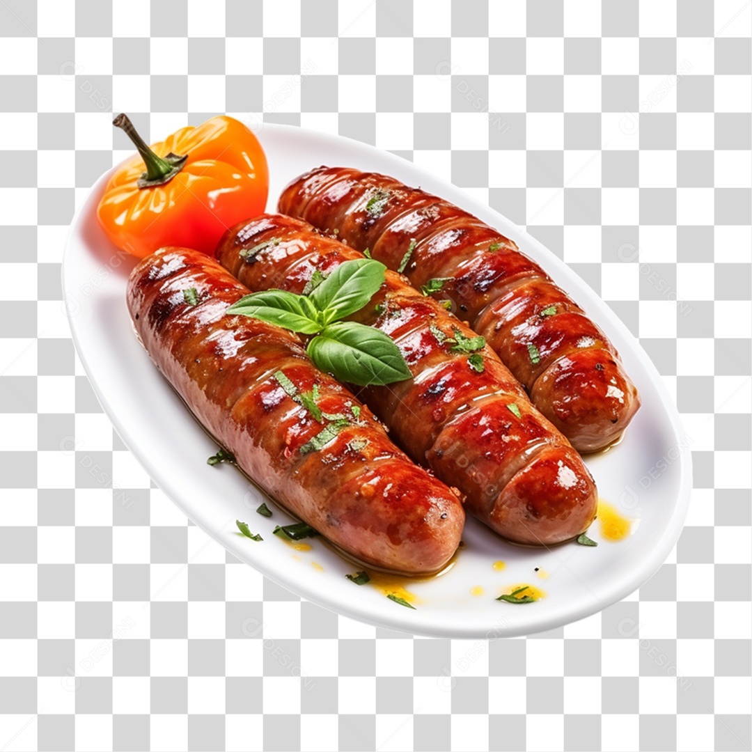 Linguiça Assada PNG Transparente