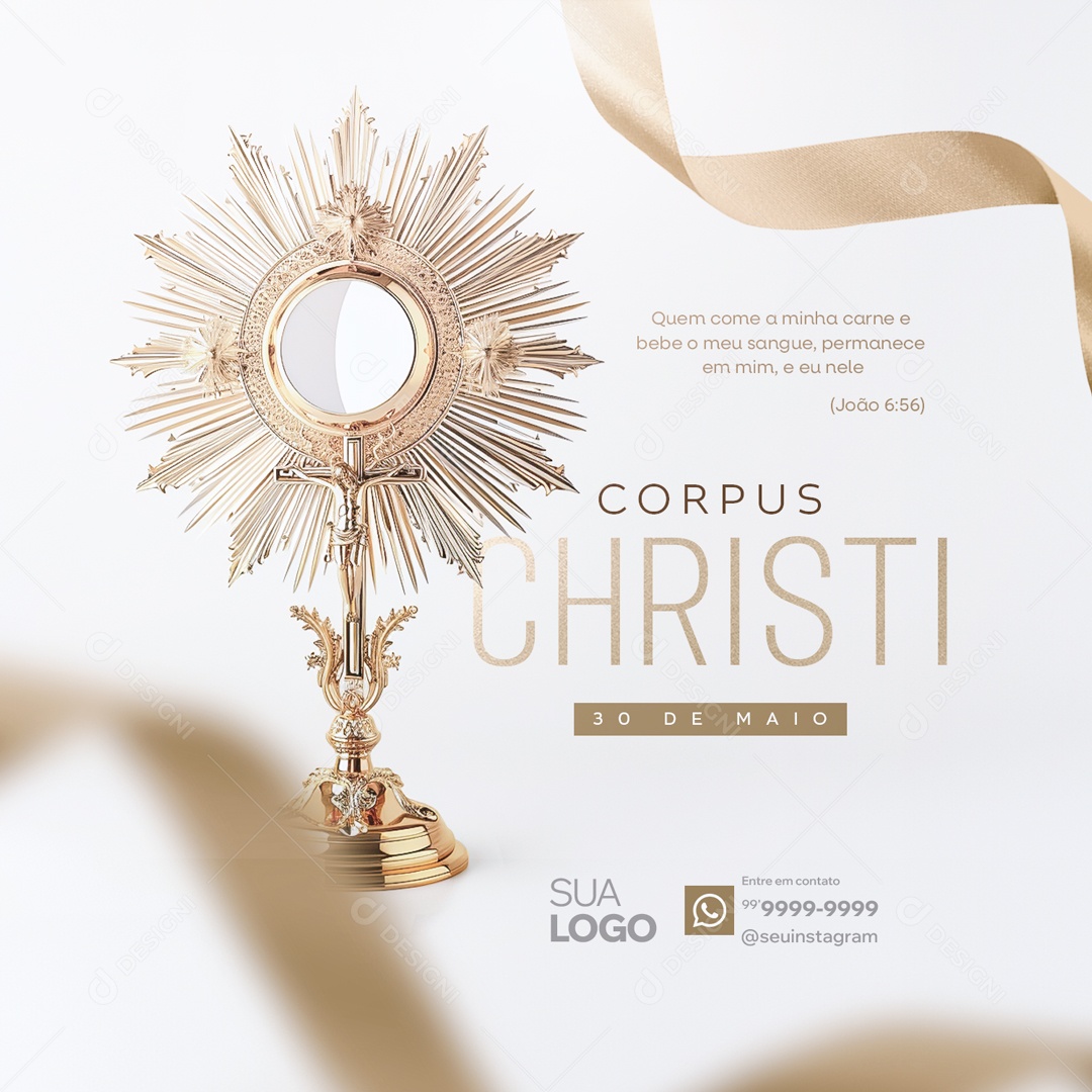 Corpus Christi 30 de Maio Social Media PSD Editável