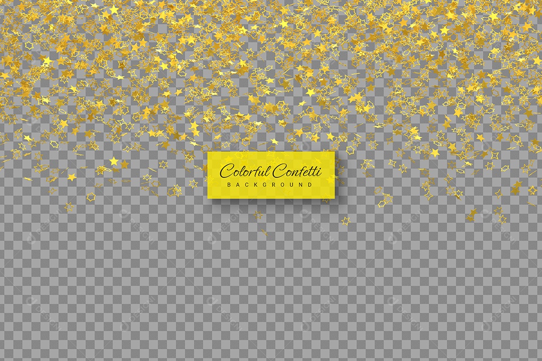 Confete Decoração Elemento 3D para Composição PSD