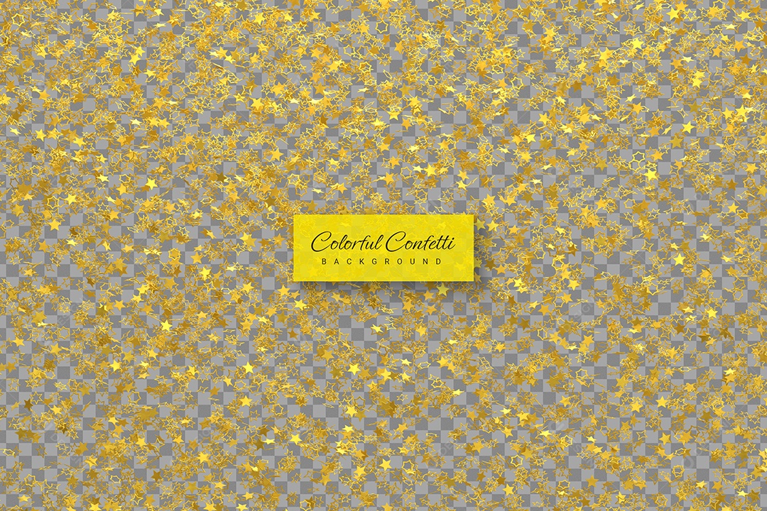 Estrelinhas Decorativas Confete Elemento 3D para Composição PSD