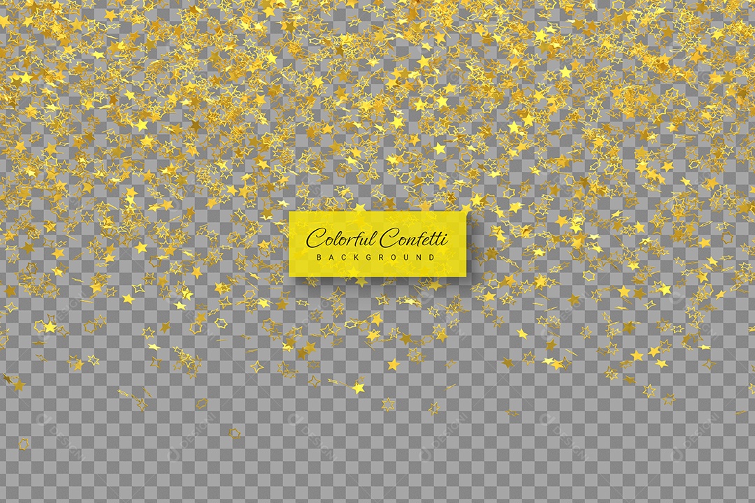 Confete Elemento 3D para Composição PSD