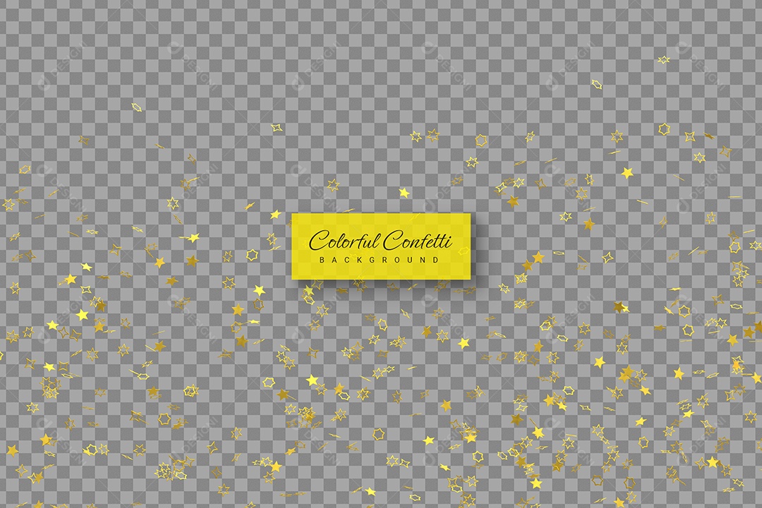 Confete Decoração de Eventos Elemento 3D para Composição PSD