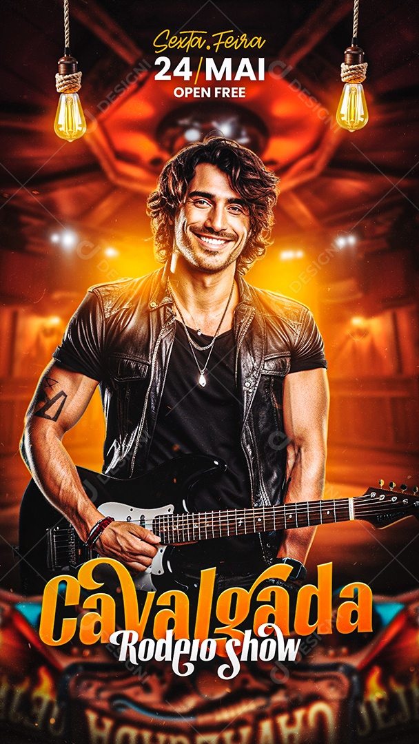 Story Flyer Sexta Feira Cavalgada Rodeio Show Social Media PSD Editável