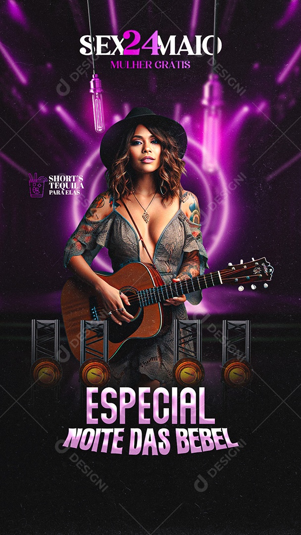 Story Flyer Especial Noite das Bebel Social Media PSD Editável