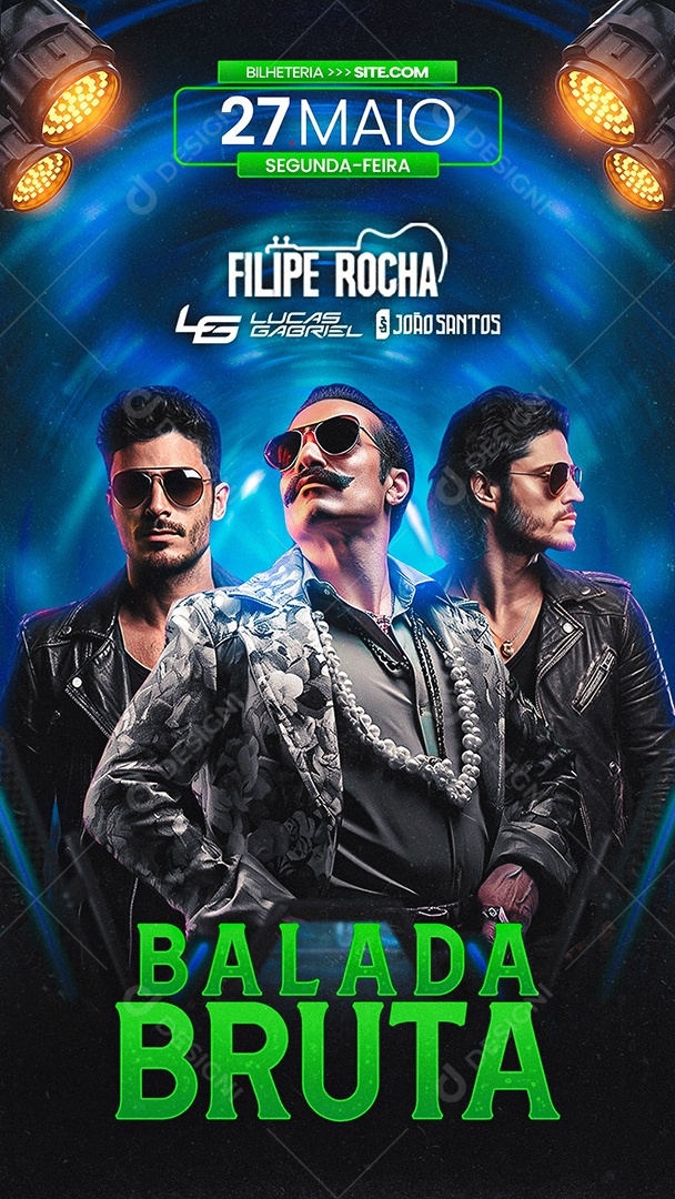 Story Flyer Balada Bruta Felipe Rocha Lucas Gabriel João Santos Social Media PSD Editável