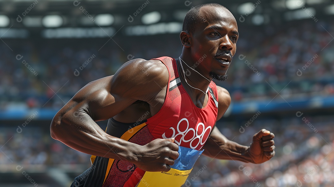 Atleta em disputa de corrida
