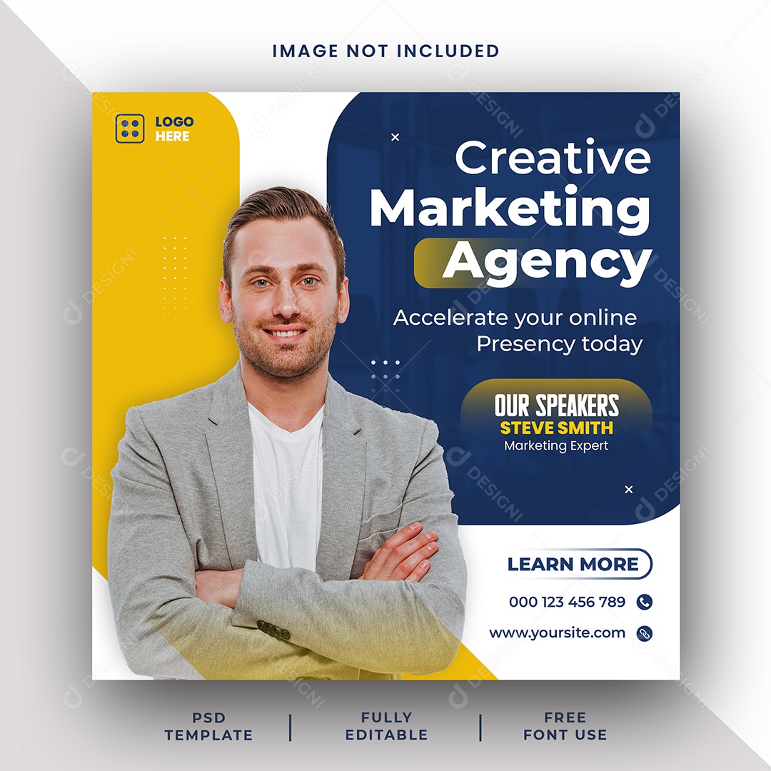 Agência Marketing Criativa Social Media PSD Editável