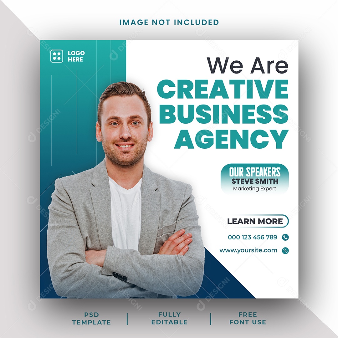 Somos Uma  Agência de Negócios Criativos Social Media PSD Editável
