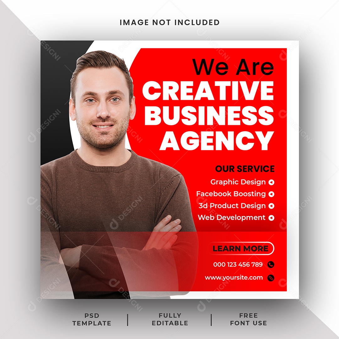 Somos Uma  Agência de Negócios Criativos Social Media PSD Editável