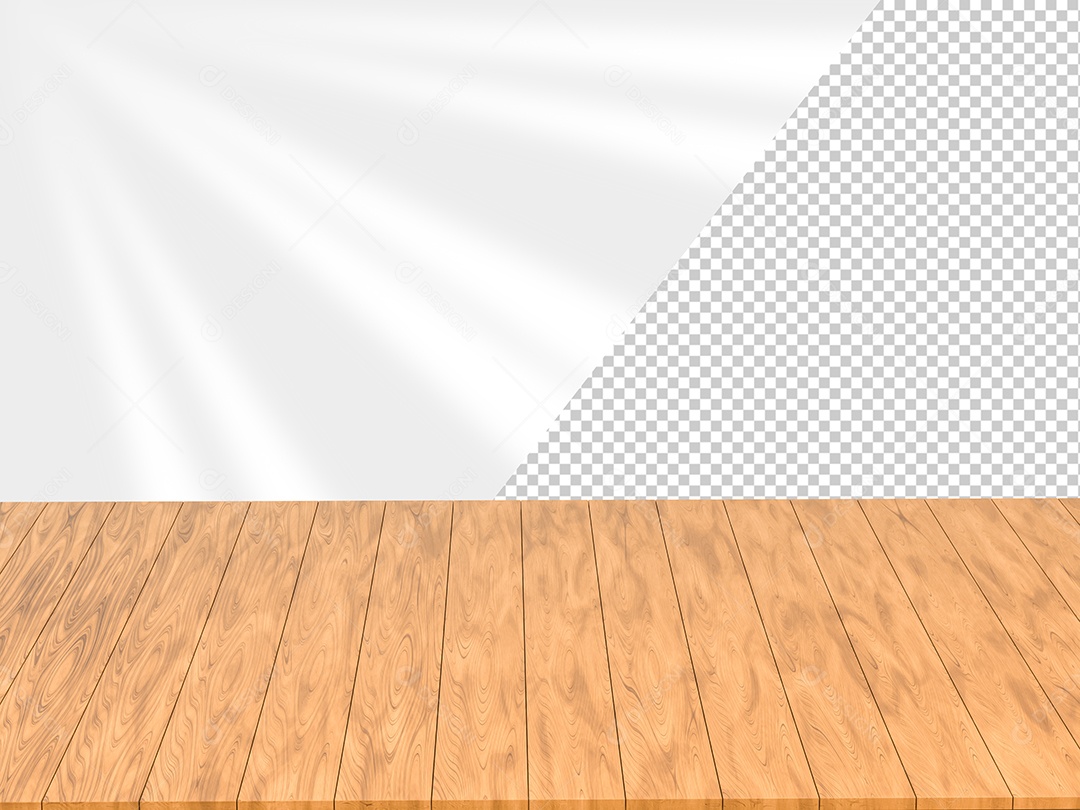 Placa de Madeira Elemento 3D Marron para Composição PSD