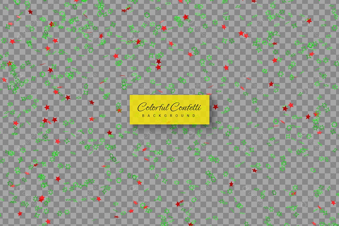 Confete Enfeite Decorativo Elemento 3D para Composição PSD