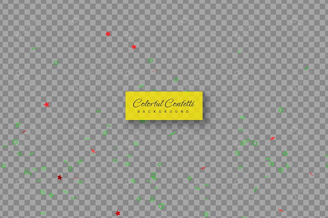 Confete Decorativo de Estrelas Elemento 3D para Composição PSD