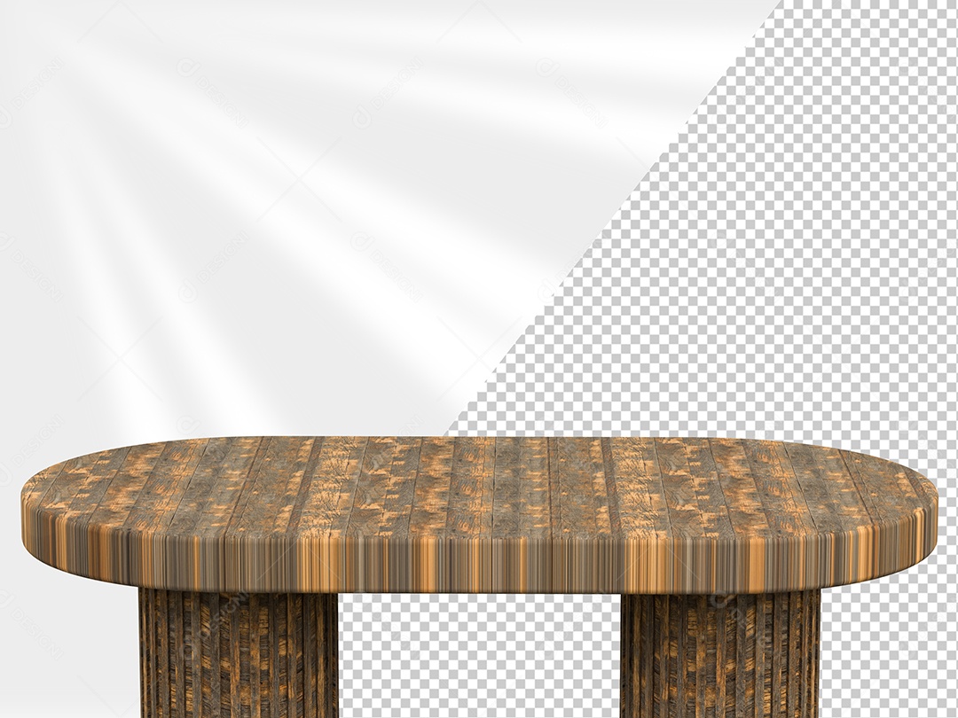 Mesa de Madeira Elemento 3D para Composição