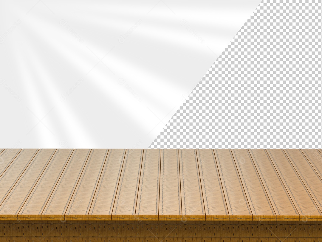 Aparador de Madeira Elemento 3D para Composição PSD