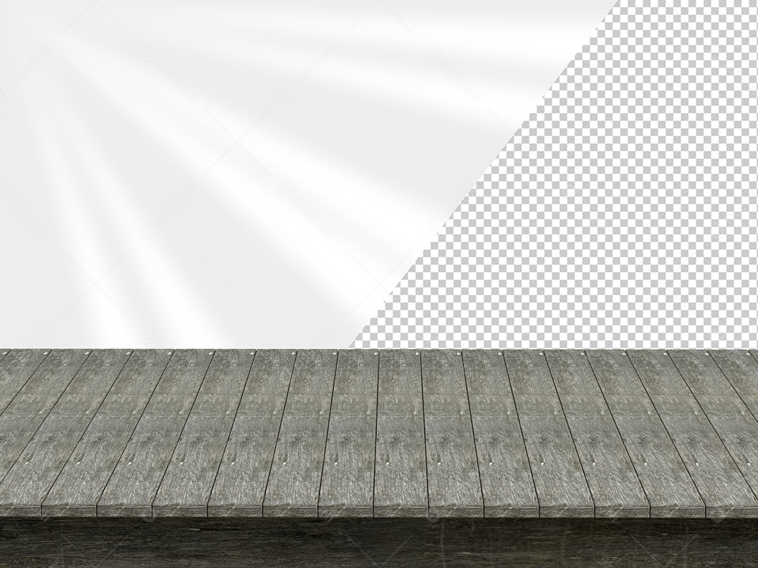 Aparador de Madeira Elemento 3D Marron Escuro para Composição PSD