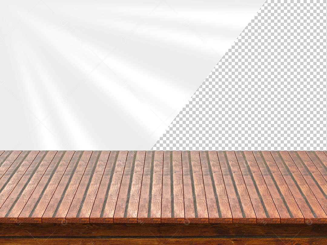 Aparador Marron Elemento 3D de Madeira para Composição PSD