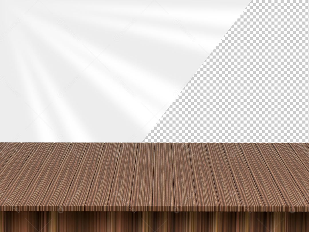 Aparador de Madeira Elemento 3D Marron para Composição PSD