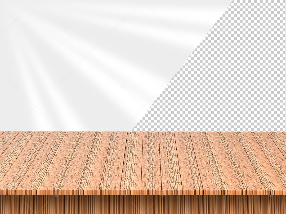 Aparador de Madeira Elemento 3D para Composição PSD
