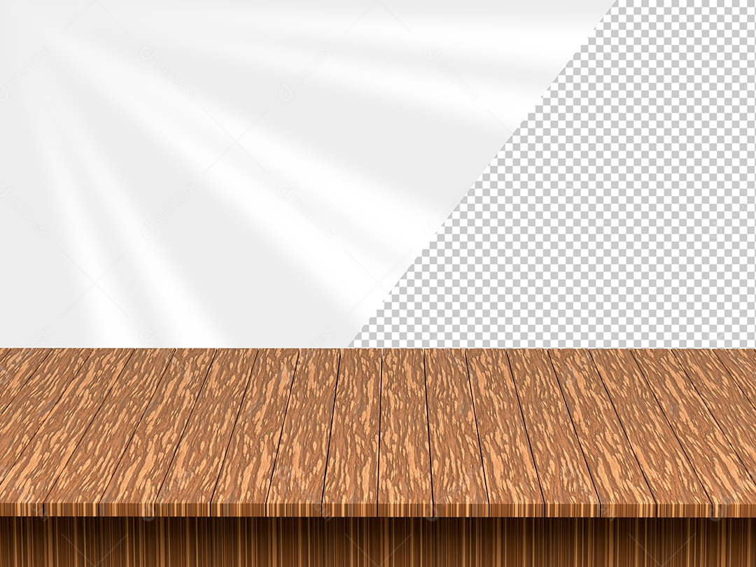 Aparador de Madeira Elemento 3D Marron para Composição PSD