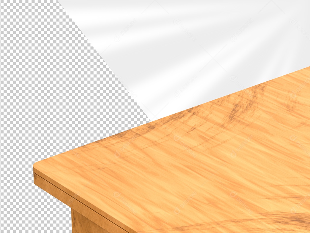 Aparador de Madeira Elemento 3D para Composição PSD