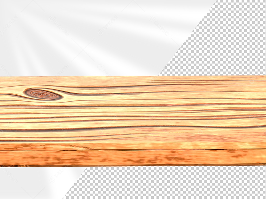 Aparador de Madeira Elemento 3D para Composição PSD