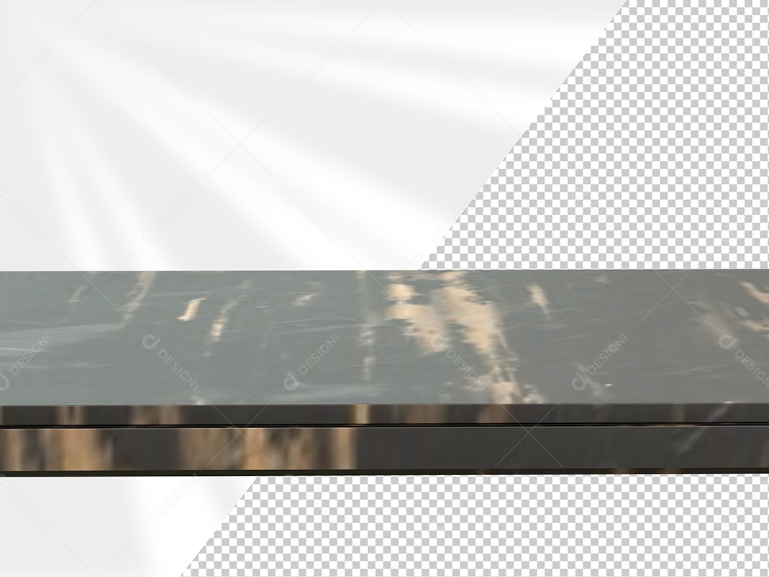 Aparador de Mesa de Madeira Elemento 3D para Composição PSD