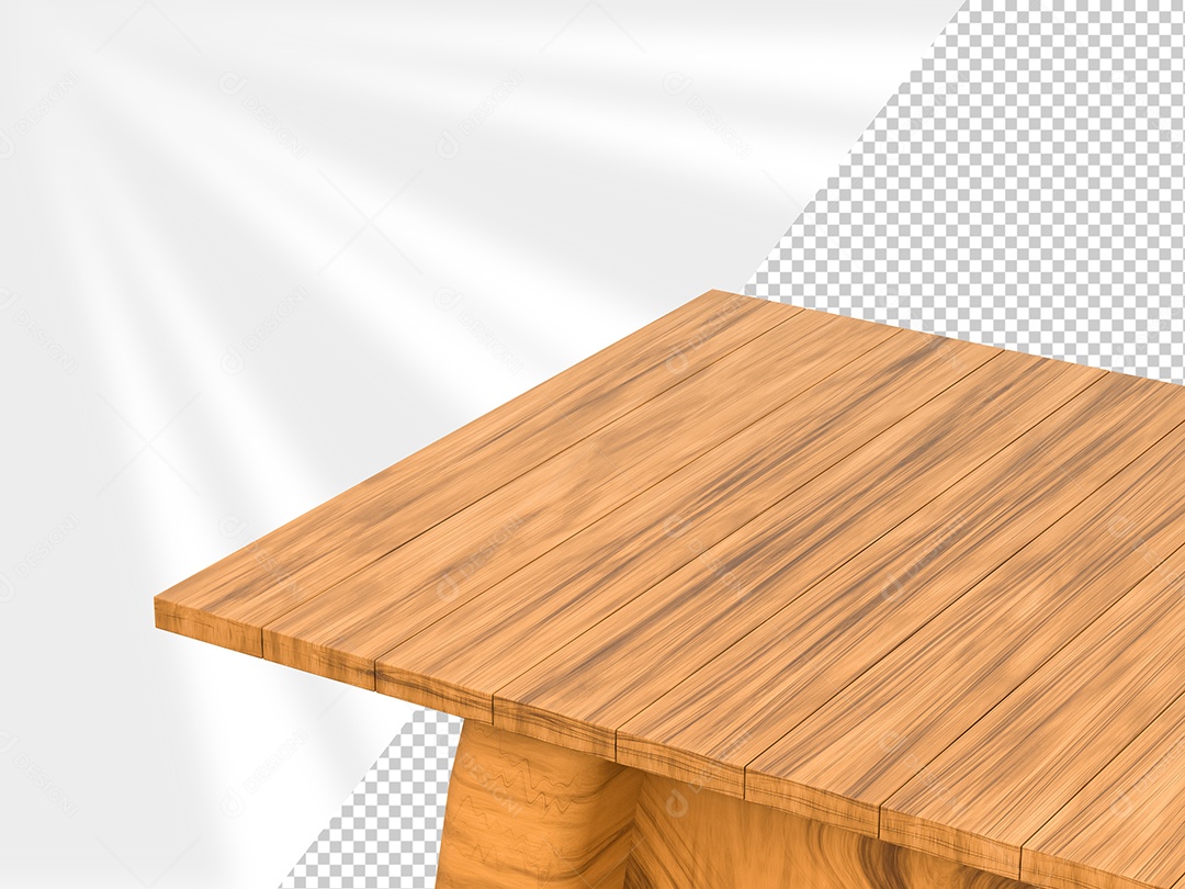 Mesa de Madeira Elemento 3D para Composição