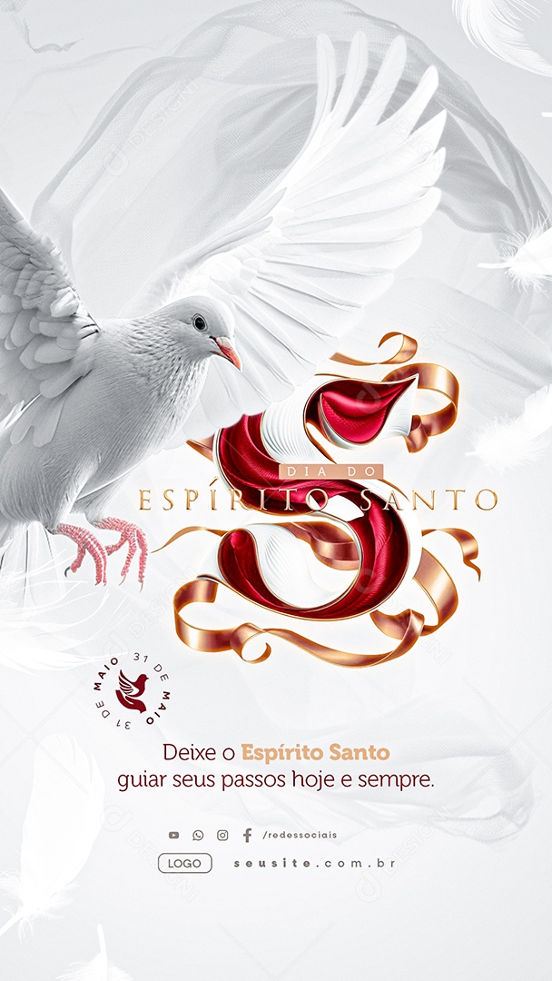 Story Dia do Espirito Santo 31 de Maio Social Media PSD Editável