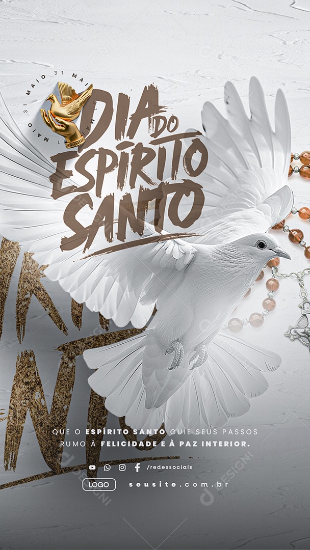 Story Dia do Espirito Santo 31 de Maio Social Media PSD Editável