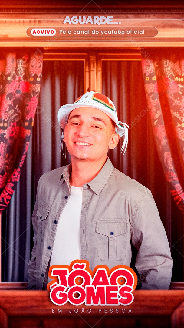 Flyer Jõao Gomes em João Pessoa Story Social Media PSD Editável